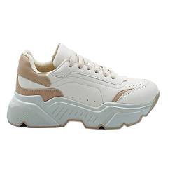 Bonateks Damen DEFRB100123 Sneaker, Beige, 37 EU Schmal von Bonateks