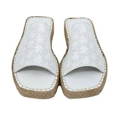 Bonateks Damen DERBTRLK100010 Wedge Sandal, White, 40 EU von Bonateks