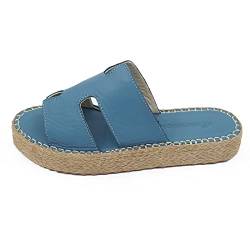 Bonateks Damen Frrbtrlk100296 Wedge Sandal, blau, 36 EU von Bonateks