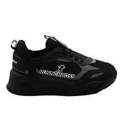 Bonateks Herren Defrb100344 Sneaker, Black, 42 EU Schmal von Bonateks