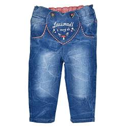 BONDI Baby-Hose Jeans Lausmadl Blue Denim Trachtenmode für Mädchen, Gr. 74 von Bondi