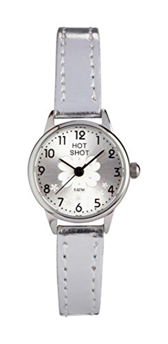 Bonett 1207h – Uhr für Mädchen, Kunststoff-Armband Silber von Bonett