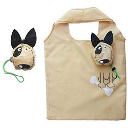 1Pc niedliches Cartoon-Tier Hund gedruckt Wiederverwendbare Einkaufstaschen Reise Faltbare Tote Aufbewahrung Handtasche Schnappen Grocery Öko-Tasche für Frauen-Mädchen von Bongles