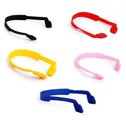 5pcs Silikon-Anti-Rutsch-Brille Bügel-Sport-Band-Schnur-Halter Brillenketten-Ohr-Haken-Set für Kinder Brillen Zubehör von Bongles