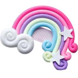 Kinder Nett Sonne-Mond-Regenbogen-Wolke Haarspange Soft-Keramik Spange Für Mädchen-Haar-Accessoires Geschenke von Bongles