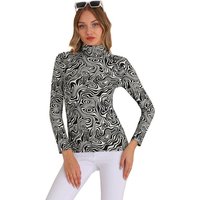 Bongual Rollkragenshirt Langarm Zebra Print samtweich von Bongual