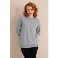 Bongual Sweater Sweatshirt Pullover mit Fleece Basic von Bongual
