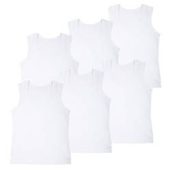 Bonjour® Herren-Unterhemd, klassisch, 100 % Baumwolle, ärmellos, Weiß, erhältlich in 3 und 6 Stück/erhältlich in den Größen S, M, L, XL, XXL Gr. XL, weiß von Bonjour