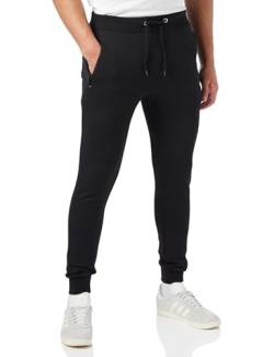 Bonjour® - Slim Fit Jogginghose für Herren | Herren Jogginghose mit Reißverschlusstaschen - Ideal für jeden Tag - Atmungsaktive, bequeme, weiche Jogginghose, Schwarz , 27-32 von Bonjour