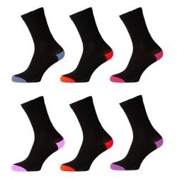 Bonjour - Sechs Paar Damen-Socken für Diabetiker, extra breite, nicht elastische Baumwollsocken für geschwollene Beine und Diabetiker, extra breites Oberteil, entworfen für breite und problematische von Bonjour