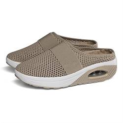 2022 Air Cushion Slip-On Walking Shoes Orthopedic Diabetic Walking Shoes, Air Cushion Shoes for Women, Mesh Orthopedic Diabetic Walking Shoes (9,Coffee Color) von Bonseor