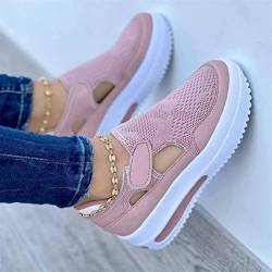 2022 Spring Sneakers Women Casual Breathable Sport Shoes, Comfy Canvas Shoes Women Fashion Trainers Shoes Mesh Shoes (40,Pink) von Bonseor