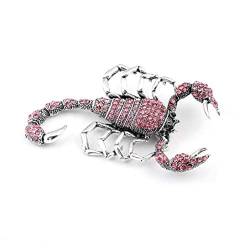 Bontand Strass Skorpion Skorpion Brosche Kristall-Tierbrosche-Revers-Stifte Schmuck Geschenk Für Frauen-Männer (Pink) von Bontand