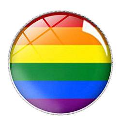 Regenbogen Homosexuell Pride Flag Mini Button 1" Runde Mini Button Regenbogen-Flaggen-Abzeichen Krawatte Tack Dekoration Für Kleidung Und Taschen von Bontand