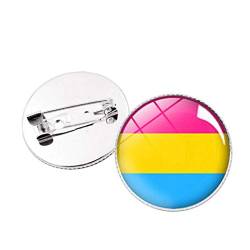 Regenbogen Homosexuell Pride Flag Mini Button 1" Runde Mini Button Regenbogen-Flaggen-Abzeichen Krawatte Tack Dekoration Für Kleidung Und Taschen von Bontand