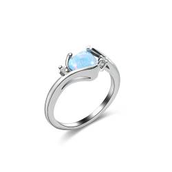 Bontannd 1pc Herz-liebes-ring-dame-verpflichtungs-ehering Jahrestag Herzform Opal-ring-art- Und Weisecharme 7 von Bontannd