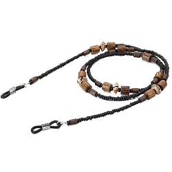 Bontannd Chic Holzperlen Perlen Brillen Kette Sonnenbrille Lanyard Brillenschnur Hängende Halsband Brillenkette Kette Lanyard Cord, Einheitsgröße von Bontannd