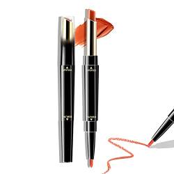 Boobeen 2 in 1 Double Head Lipstick & Lip Liner Makeup Set Matte Velvet Lipgloss Lipstick Creamy Lip Pencil für Frauen, Langlebig und nicht verschmiert von Boobeen