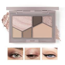 Boobeen 6 Farben nackt Lidschatten Palette, matt schimmernden Lidschatten Make-up Palette für neutrale Smokey Bronze Augen Make-up von Boobeen