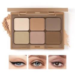 Boobeen 6 Farben nackt Lidschatten Palette, matt schimmernden Lidschatten Make-up Palette für neutrale Smokey Bronze Augen Make-up von Boobeen