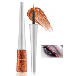 Boobeen Bunter Glitzer Eyeliner Flüssiger Schimmer Eyeliner Wasserfester Metallischer Eyeliner Wischfest Geeignet für Frauen, 1 St. (08#) von Boobeen