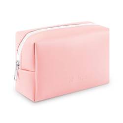 Boobeen Make-up-Tasche, PU-Leder Wasserdicht Kosmetiktasche mit Griff, tragbare Kosmetiktasche Make-up Pouch für Frauen Mädchen, Reisen Make-up Veranstalter Taschen Geburtstag Geschenke für Frauen von Boobeen