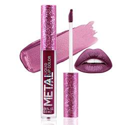 Boobeen Metallic Liquid Lipsticks Matte Lips Lipstick Pearl Glitter Lip Gloss High Pigment Long Lasting Nonstick Lip Glaze Makeup für Frauen und Mädchen von Boobeen