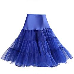 Boolavard® 50er Jahre Petticoat Vintage Retro Reifrock Petticoat Unterrock für Wedding Bridal Petticoat Rockabilly Kleid in Mehreren Farben (L-XXL, Blau) von Boolavard