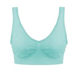 Boolavard® Damen-BH, bügellos, Bandeau-Top, sportlich, bequem Aqua (blau) S (32-34) von Boolavard