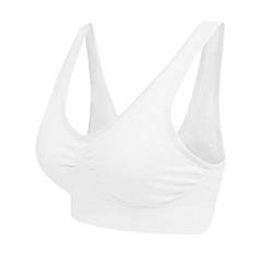 Boolavard® Damen-BH, bügellos, Bandeau-Top, sportlich, bequem weiß XXL (40-42) von Boolavard