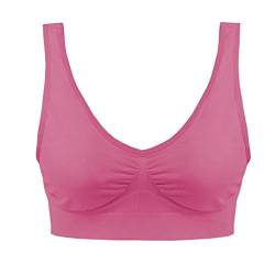 Boolavard ® Comfort BH - Freizeit und Sport BH, Sporttop, Nahtlos, Form Bustier Top ohne Bügel, Ahh Bra Wohlfühl-BH BH Microfaser Figur (M: 86-91cm (70C-75B), Baby-Rosa) von Boolavard