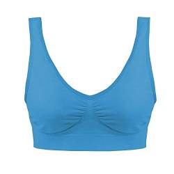 Boolavard ® Comfort BH - Freizeit und Sport BH, Sporttop, Nahtlos, Form Bustier Top ohne Bügel, Ahh Bra Wohlfühl-BH BH Microfaser Figur (M: 86-91cm (70C-75B), Türkis) von Boolavard