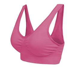 Boolavard ® Sport-BH Sport und Wohlfühl BH Bra Komfort-BH nahtlos in Farbe Weiß und Schwarz und Beige (M: 86-91cm (70C-75B), Rosa) von Boolavard