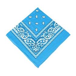 Boolavard 1, 6, 9 oder 12 Stück Cowboy Bandanas Bandana mit original Paisley Muster,1er pack,Blau von Boolavard