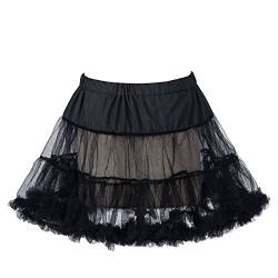 Boolavard 18" 50s Retro Underskirt Unterrock Petticoat Rock Tutu Schwarz, Weiß, Rot, Rosa, Blau (Schwarz, S-M (EU 32-40)) von Boolavard