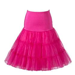 Boolavard 1950 26 Zoll, Vintage Retro Rockabilly Petticoat Petticoat Tutu-Rock Petticoat Swing, rot, schwarz, weiß, rosa, blau, (Rosa, L-XL, 42-50) von Boolavard