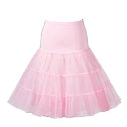 Boolavard 1950 Petticoat Reifrock Unterrock Petticoat Underskirt Crinoline für Rockabilly Kleid (Rose, S-M (EU 32-40)) von Boolavard