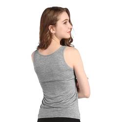 Boolavard Ärmellose Tanktops für Damen Layering Tanks Unterhemd Tanktop (as3, Alpha, m, Regular, Regular, Grau) von Boolavard