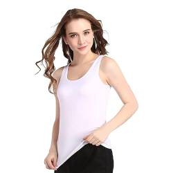 Boolavard Ärmellose Tanktops für Damen Layering Tanks Unterhemd Tanktop (as3, Alpha, m, Regular, Regular, Weiss) von Boolavard