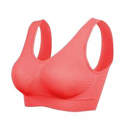 Boolavard Comfort BH - Seamless - Bustier BH - Freizeit und Sport BH, Sporttop, Nahtlos, Form Bustier Top ohne Bügel, Ahh Bra Wohlfühl (S, Wassermelonenrot) von Boolavard