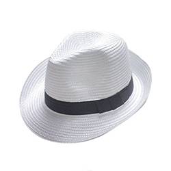 Boolavard Damen Breiter Krempe Stroh Panama Hut Fedora Beach Sun Hut UPF50 + (Weiß) von Boolavard