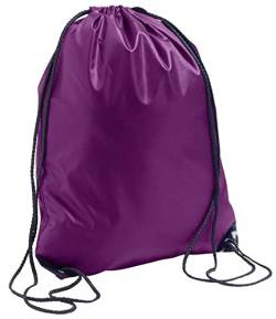 Boolavard Rucksack mit Kordelzug wasserdichter String Bag Sportsackpack Gym Sack für Herren Damen (Violett) von Boolavard