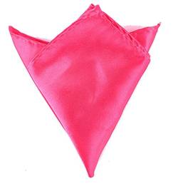 Boolavard Satin 1 stücke, 6 stücke oder 12 stücke Pack Solide Plain Hochzeit Herren Einstecktuch Büro Anzug Taschentuch Hanky (Pink) von Boolavard