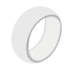 Boolavard Silikon Ehering für Männer und Frauen Preiswerte Silikon Gummiband, 7 Pack, 5 Pack & Singles - Weiß, Grau, Silber, Blau (Weiß, 10-19.80mm) von Boolavard