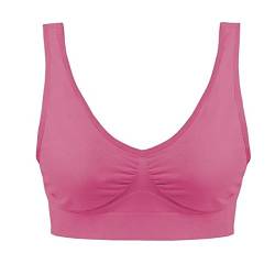 Boolavard Sport-BH mit Spitze – Weiß, Beige, Schwarz, Babyrosa, Violett, Türkis, Aqua, Kirschrosa Gr. XX-Large 48/50 FR, Rose Bebe von Boolavard