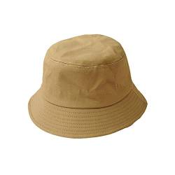 Boolavard Unisex 100% Baumwolle Packbarer Sommer Reiseeimer Strand Sonnenhut (L-XL, Khaki) von Boolavard