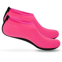 Boolavard Wassersportschuhe Barfuß Schnell trocknende Aqua Yoga Socken Slip-on für Männer Frauen Kinder (XL - 42-43 EU, Pink) von Boolavard