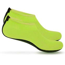 Boolavard Wassersportschuhe Barfuß Schnell trocknende Aqua Yoga Socken Slip-on für Männer Frauen Kinder (XXL - 44-45 EU, Grün) von Boolavard