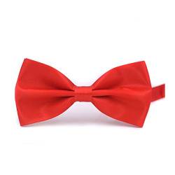 Boolavard klassische Hochzeit Bowtie Krawatte Fliege Neuheit Tuxedo Fashion einstellbar (Rot) von Boolavard