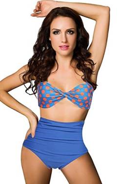 Frauen Vintage 50er Jahre Pinup-Girl Rockabilly High-Waist Retro-Bikini Badeanzug von Boolavard